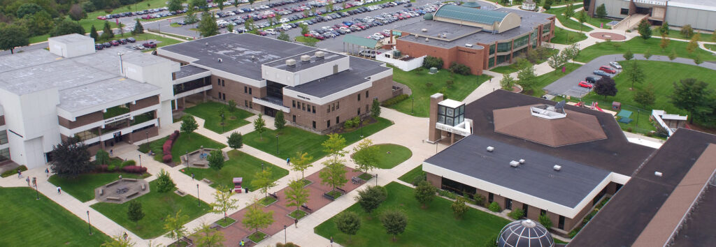 Aerial shot of main campus