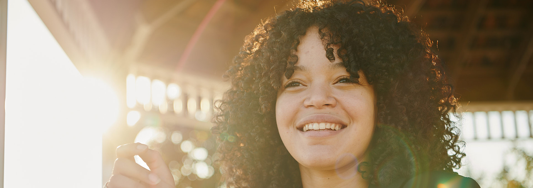 Image of student on campus