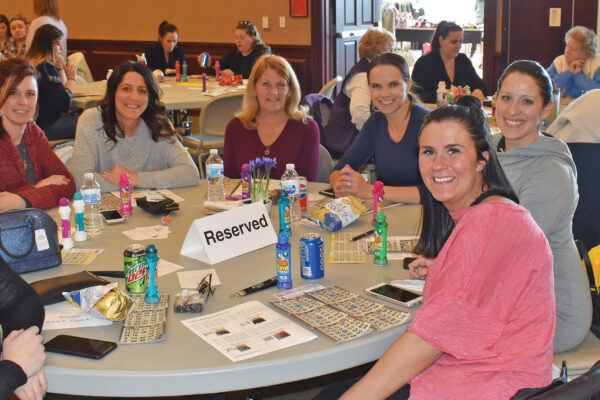 women playing bingo